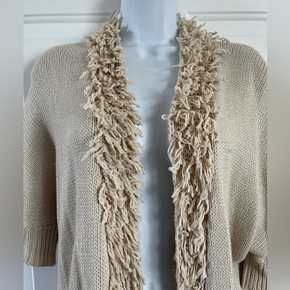 Clare Tough Italian cashmere blend fringe cardigan - Picture 2 of 6